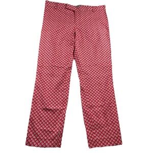 Gap Slim Cropped Women's 6 Pants Pink Lantern Print EUC